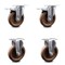Service Caster 5 Inch High Temp Glass Filled Nylon Top Plate Caster Lock Brakes 2 Rigid, 2PK SCC-TTL20S514-GFNSHT-2-R-2 - alternate 1